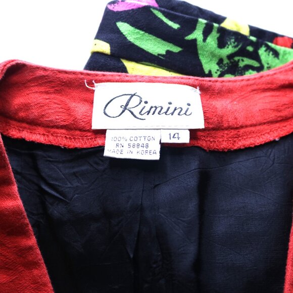 Bright Floral Vintage 80's Neiman Marcus Rimini Jacket and Skirt Bright Floral - Picture 6 of 7